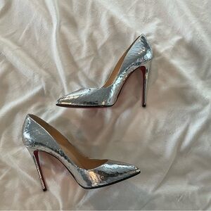Christian Louboutin Silver Stiletto Heels